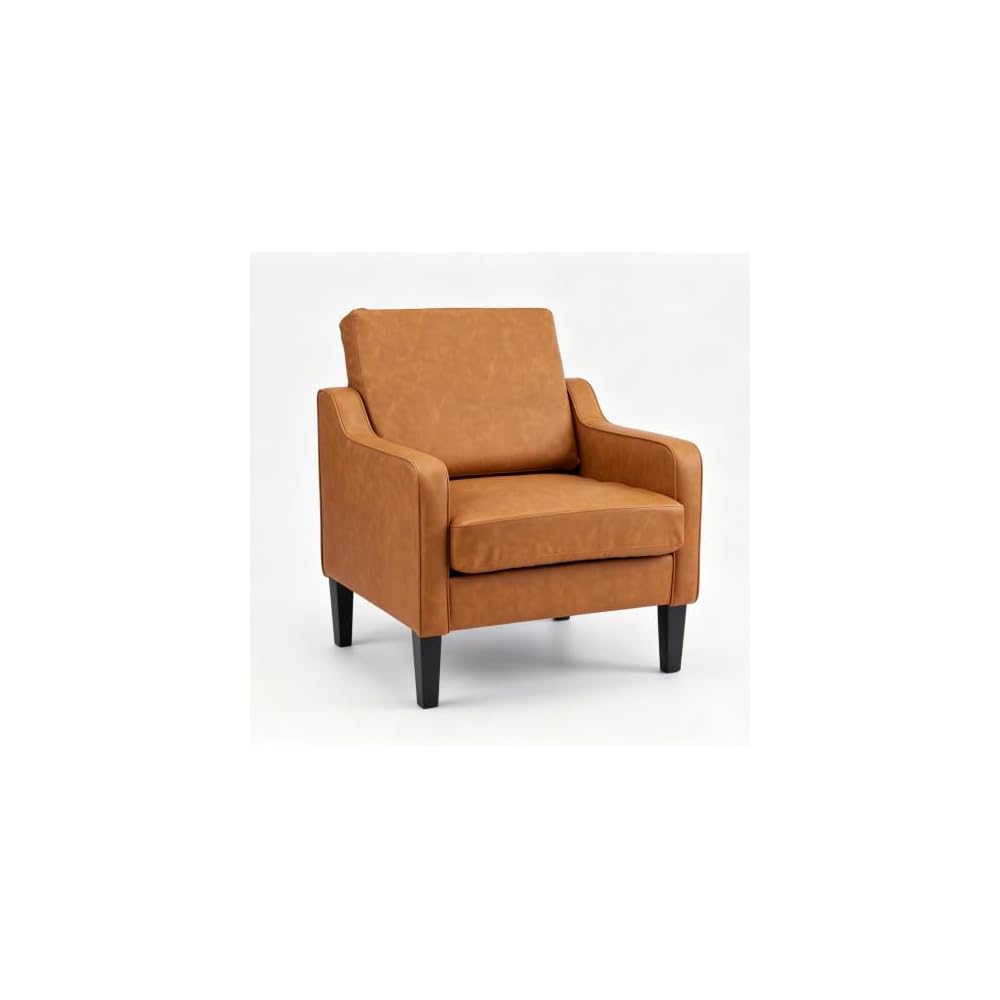 VINGLI Accent Chair, Linen Upholstered Armchair, 380 LBS, Living Room