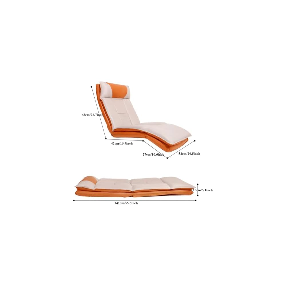 LSLYTQ Floor Chair, Adjustable Floor Lazy Sofa Chair, Multiangle Adjustable Padded Floor Chair, Cushioned Back Support Versatile Lounge Chair, Video Game Chairs for Meditation Reading TV Watching