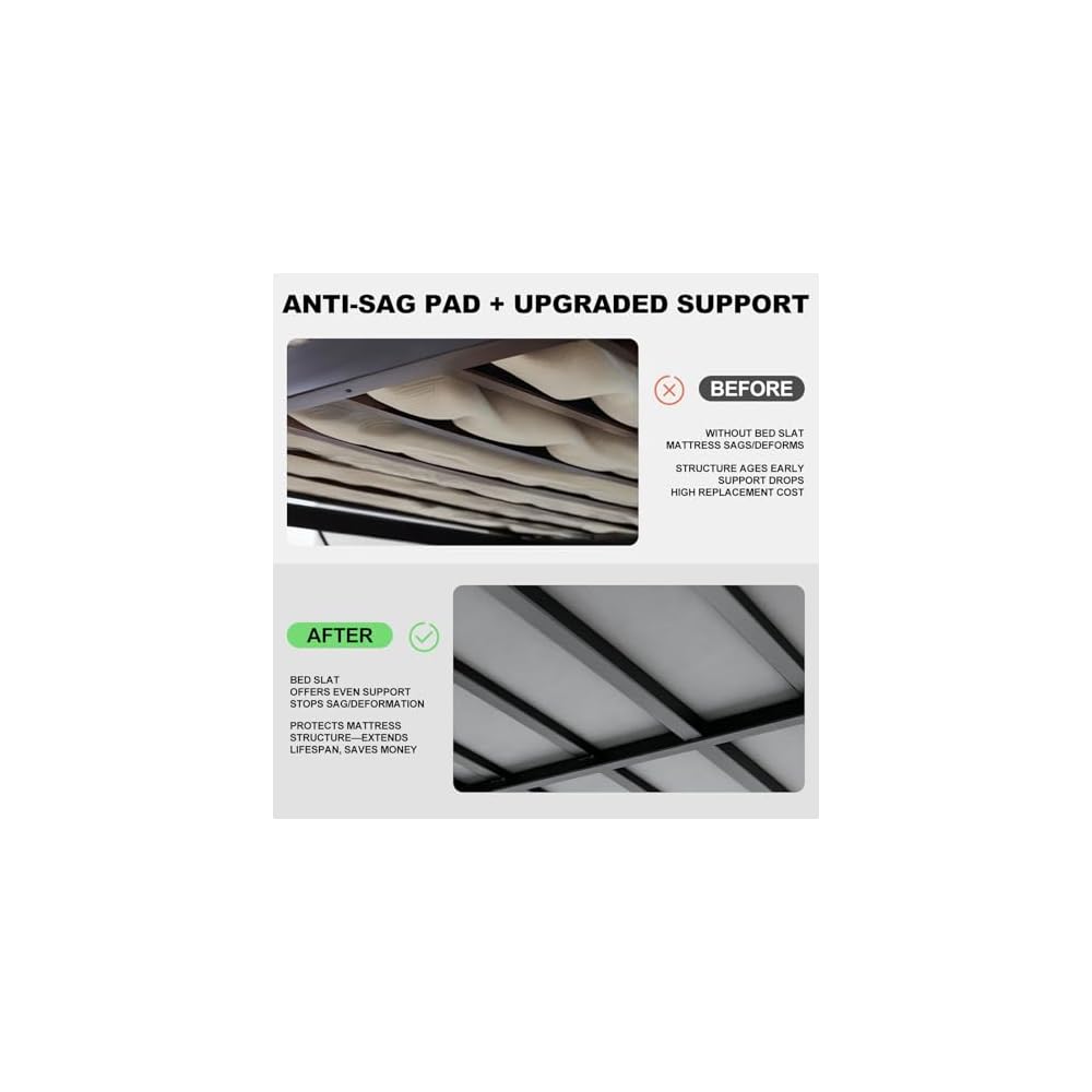 Heavy Duty Queen Bunkie Board 60x80, 10mm Foldable Under Bed Support