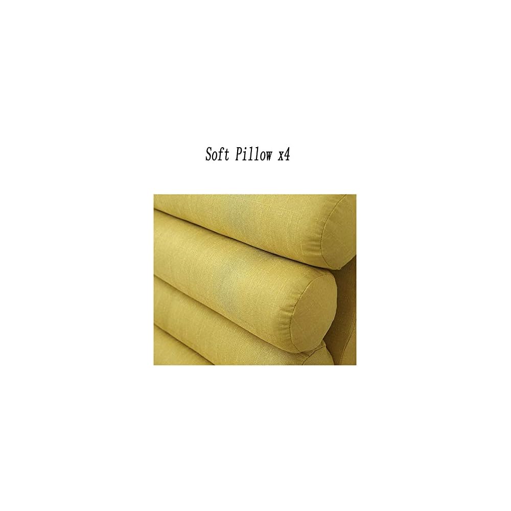 Renovation House Tub Chair Recliners Hand Chair Recliner Adjustable Backrest 4 Soft Back Cushions with Footrest Recliner Stylish Solid Wood Chair Legs Yellow