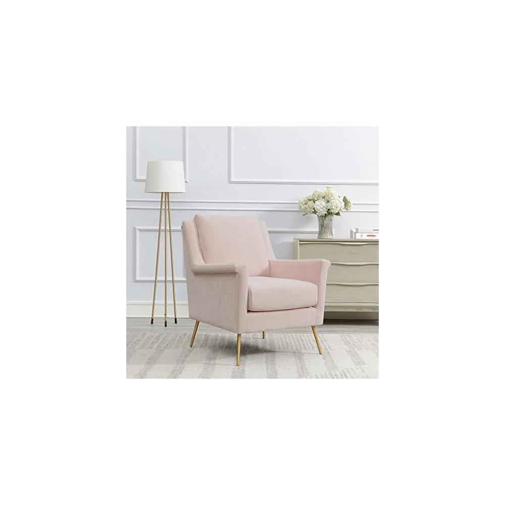 Furnishings Lincoln Accent Chair in Blush - Modern/Contemporary