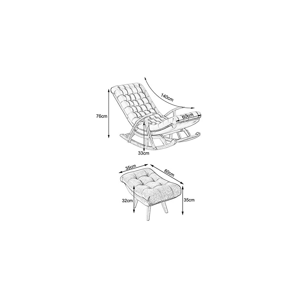 LSLYTQ Rocking Chair Sun Lounger Bedroom Living Room Balcony Reading Chair Coffee Chair Patio Trace Garden Sofa Chair Sun Loung Pregnant Woman Armchair
