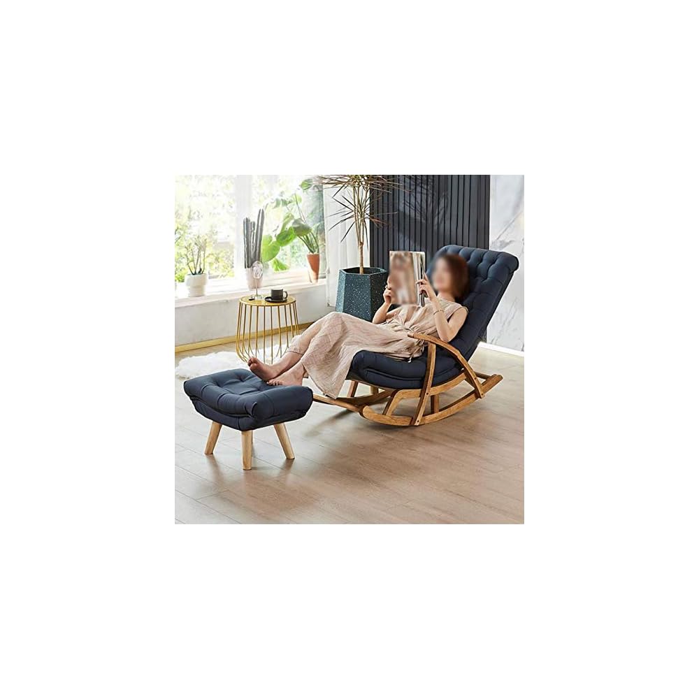 LSLYTQ Rocking Chair Sun Lounger Bedroom Living Room Balcony Reading Chair Coffee Chair Patio Trace Garden Sofa Chair Sun Loung Pregnant Woman Armchair
