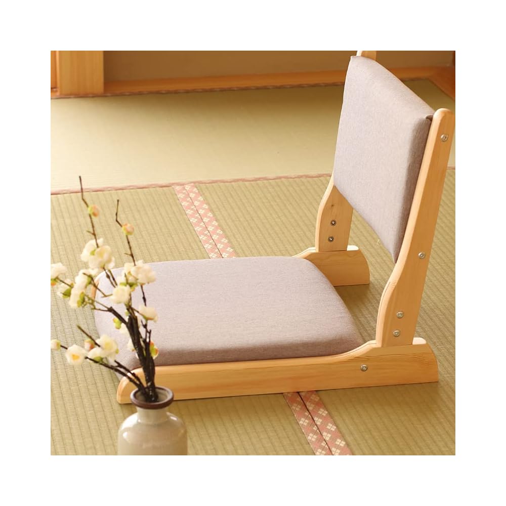 Cushioned Japanese Floor Chair Wooden Floor Chair Folding Japanese Floor Chair Japanese-Style Seat backrest Low Chair Japanese-Style Room Floor Chair Simple Chair (11)