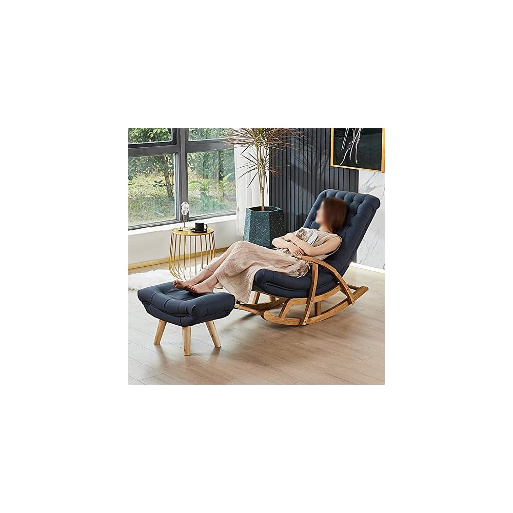 LSLYTQ Rocking Chair Sun Lounger Bedroom Living Room Balcony Reading Chair Coffee Chair Patio Trace Garden Sofa Chair Sun Loung Pregnant Woman Armchair