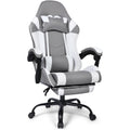 Gaming Chair, Ergonomic Computer Chair with Footrest and Lumbar Support, Height Adjustable Office Chair with 360° Swivel Seat and Headrest