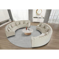Legend Vansen Semicircle Modular Curved Velvet Sectional Sofa,141.34”Oversized Arc Sofa,Modern Cloud-Like Deep Seat Couch for Living Room Apartment Office Conference Space (2, Cream)