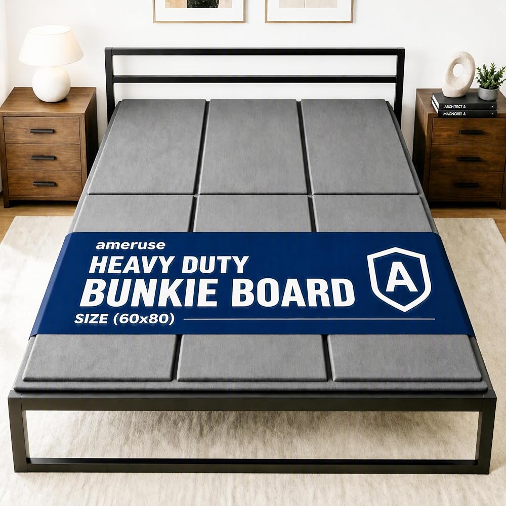 Heavy Duty Queen Bunkie Board 60x80, 10mm Foldable Under Bed Support